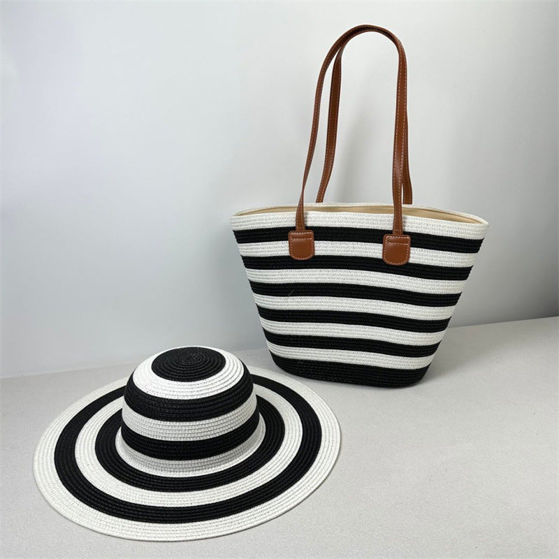 Beach Sun Hat Large Capacity Shoulder Bag Hat Suit