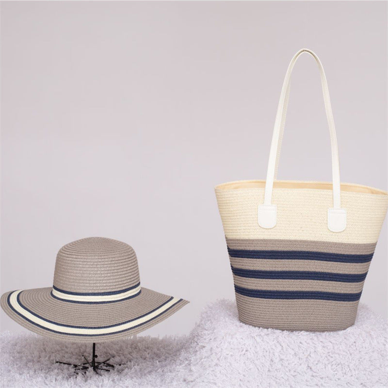Beach Sun Hat Large Capacity Shoulder Bag Hat Suit