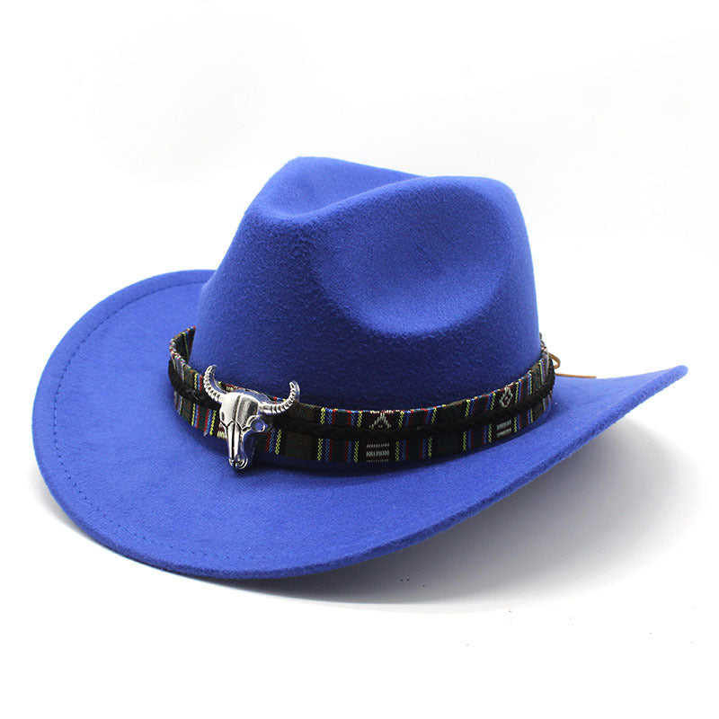 Western Cowboy Hat Woolen Jazz Male Ladies' National Style