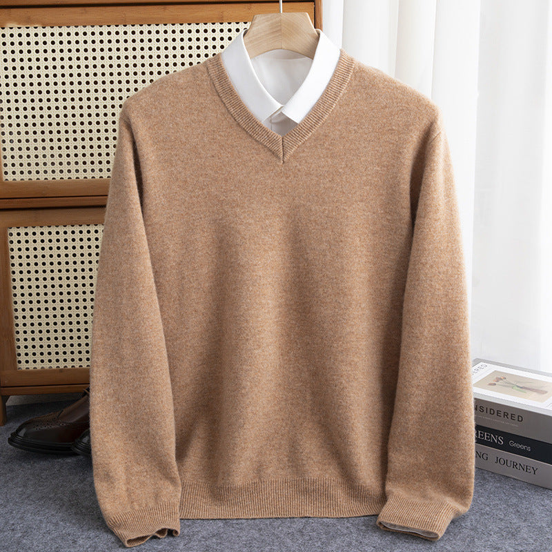 Half-collar Wool Sweater Male