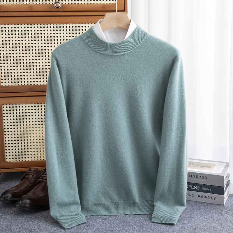 Half-collar Wool Sweater Male