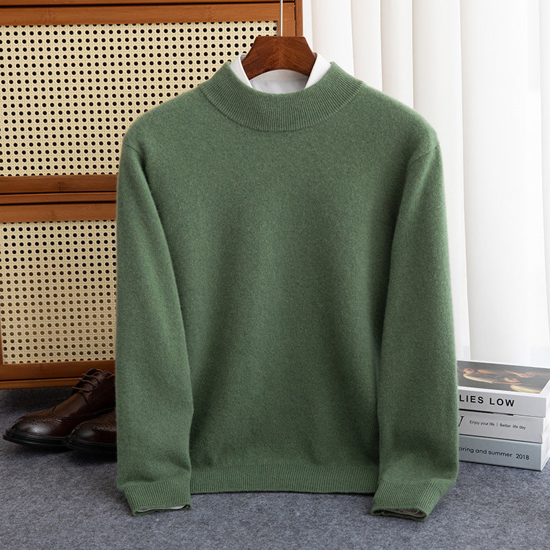 Half-collar Wool Sweater Male