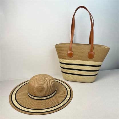 Beach Sun Hat Large Capacity Shoulder Bag Hat Suit
