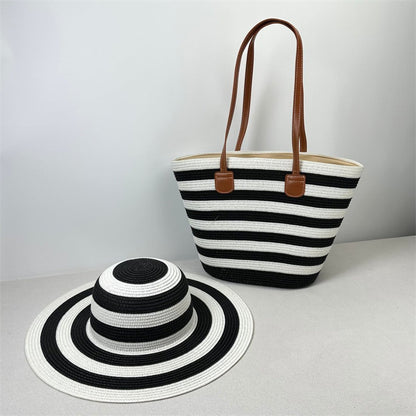 Beach Sun Hat Large Capacity Shoulder Bag Hat Suit