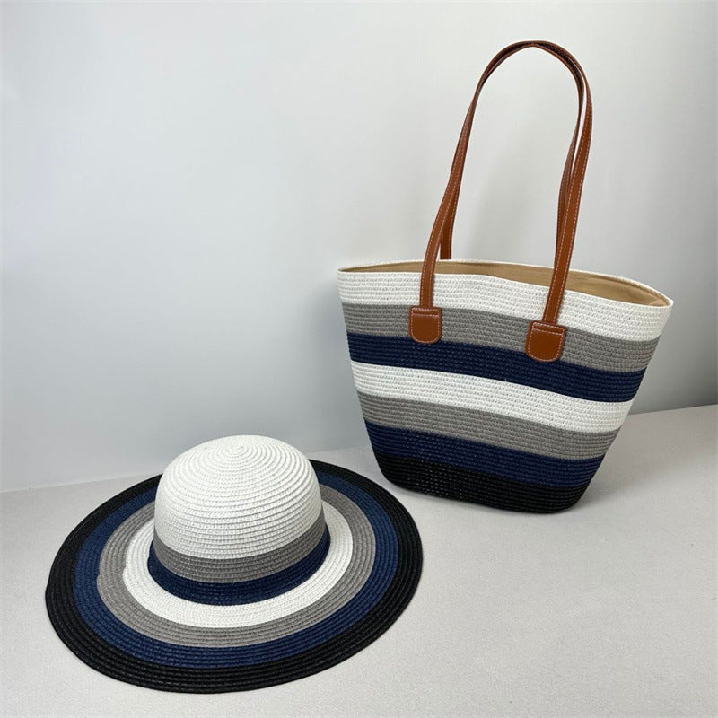 Beach Sun Hat Large Capacity Shoulder Bag Hat Suit