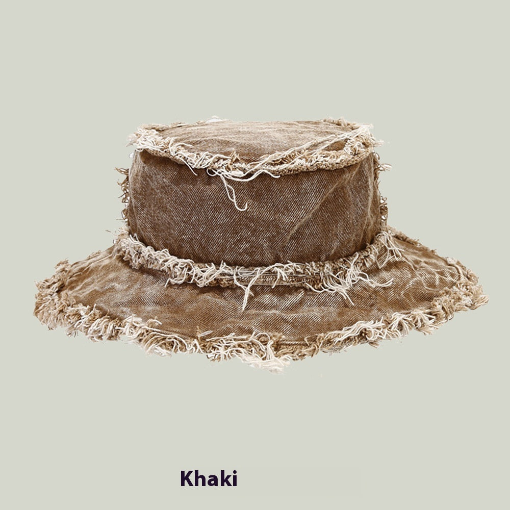 Washed Old Burr Double-sided Wear Bucket Hat
