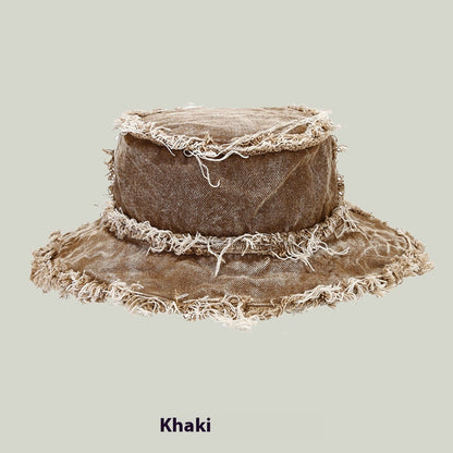 Washed Old Burr Double-sided Wear Bucket Hat