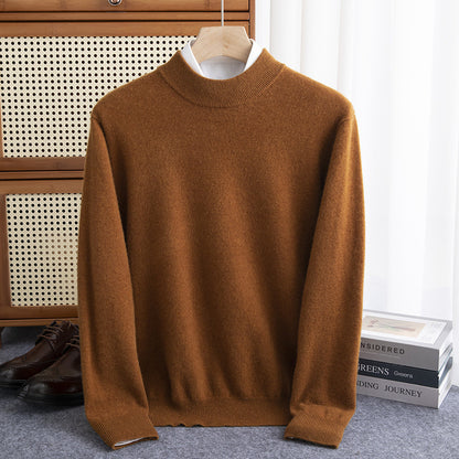 Half-collar Wool Sweater Male