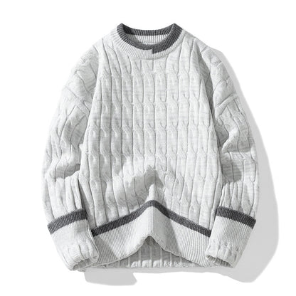 Fake Two Pieces Sweaters Men's Autumn And Winter New Bottoming Sweater