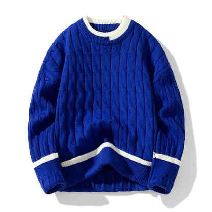 Fake Two Pieces Sweaters Men's Autumn And Winter New Bottoming Sweater