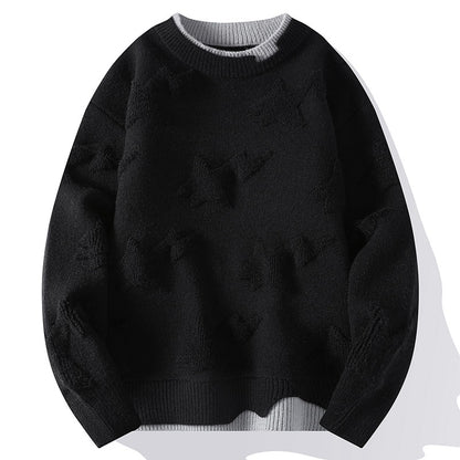 Autumn And Winter Round Neck Sweater Knitwear Men's Clothing Plus Size