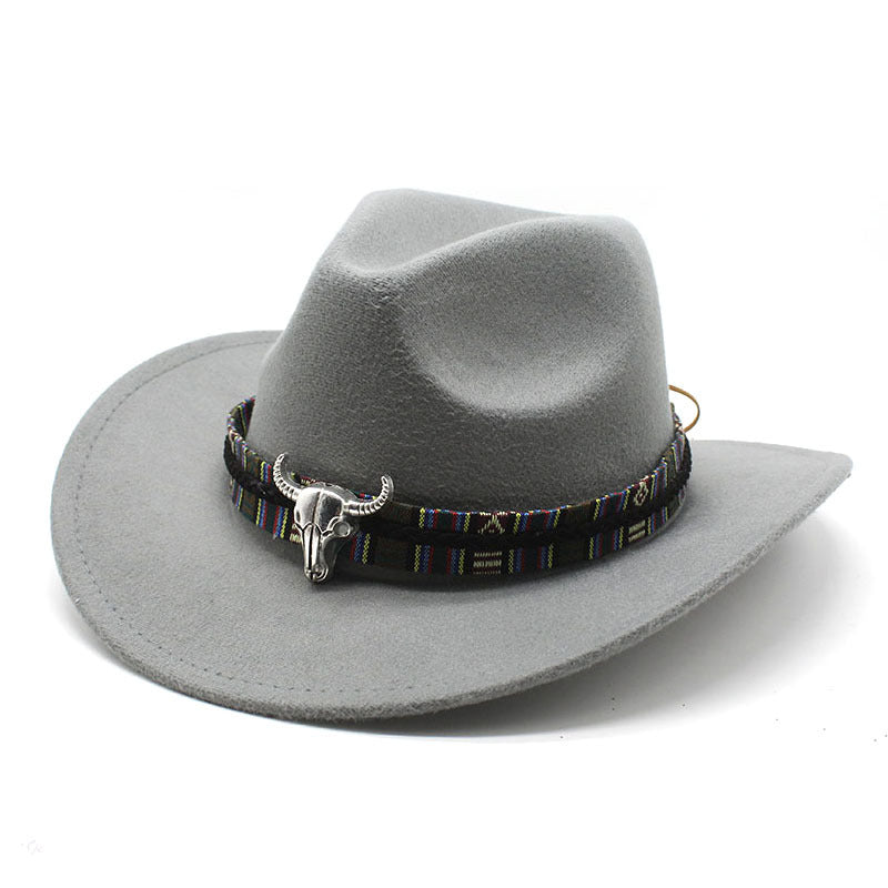 Western Cowboy Hat Woolen Jazz Male Ladies' National Style