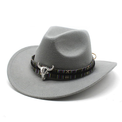 Western Cowboy Hat Woolen Jazz Male Ladies' National Style