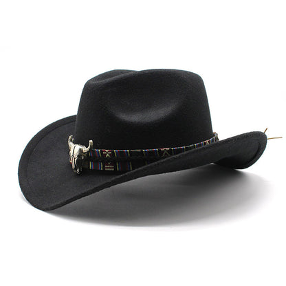 Western Cowboy Hat Woolen Jazz Male Ladies' National Style