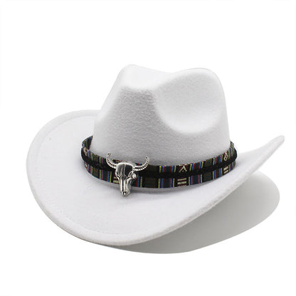 Western Cowboy Hat Woolen Jazz Male Ladies' National Style