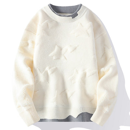 Autumn And Winter Round Neck Sweater Knitwear Men's Clothing Plus Size