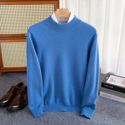 Half-collar Wool Sweater Male