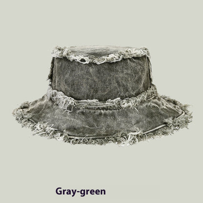 Washed Old Burr Double-sided Wear Bucket Hat