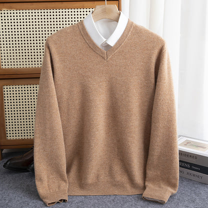 Half-collar Wool Sweater Male