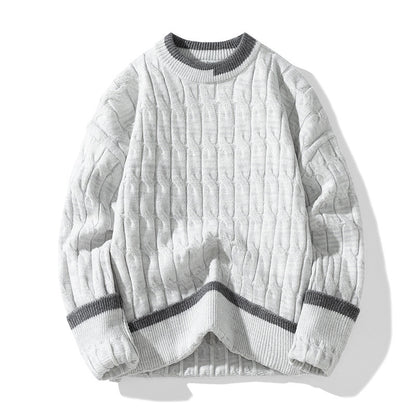 Fake Two Pieces Sweaters Men's Autumn And Winter New Bottoming Sweater