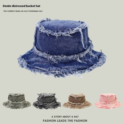 Washed Old Burr Double-sided Wear Bucket Hat