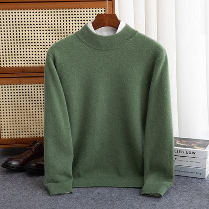Half-collar Wool Sweater Male